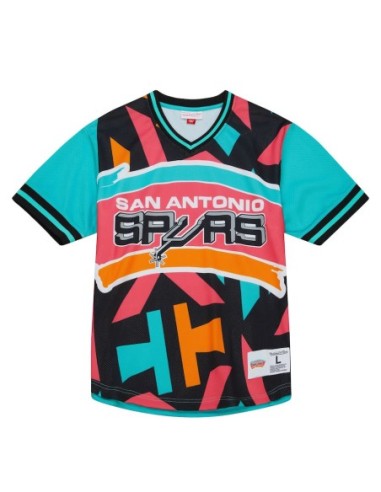 CAMISETA MITCHELL AND NESS NBA JUMBOTRON 3.0 MESH V-NECK SAN ANTONIO SPURS