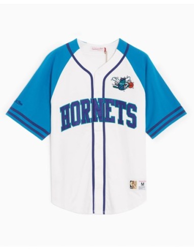 CAMISETA MITCHELL AND NESS NBA PRACTICE DAY BUTTON FRONT JERSEY CHARLOTTE HORNETS
