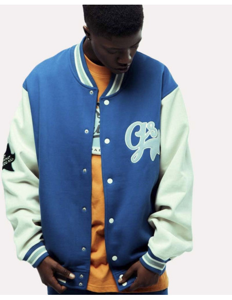 CHAQUETA GRIMEY MADRID FLEECE BUTTON HEAVYWEIGHT SWEATSHIRT NAVY