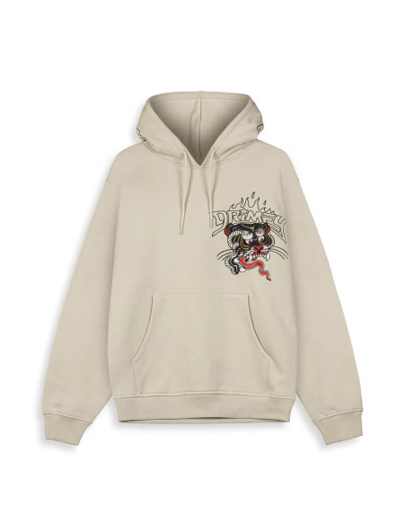 SUDADERA GRIMEY DEEPER HEAVYWEIGHT VINTAGE HOODIE CREAM