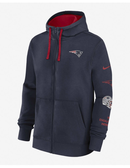 SUDADERA NIKE NEW ENGLAND PATRIOTS CLUB FULL-ZIP