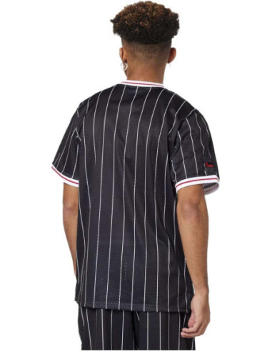 CAMISETA FUBU VARSITY PINSTRIPED MESH TEE