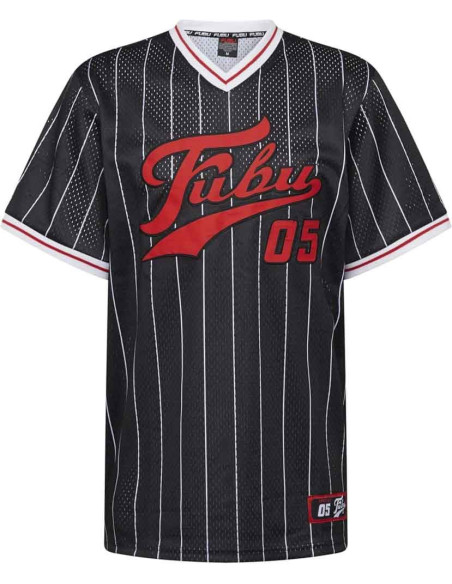 CAMISETA FUBU VARSITY PINSTRIPED MESH TEE