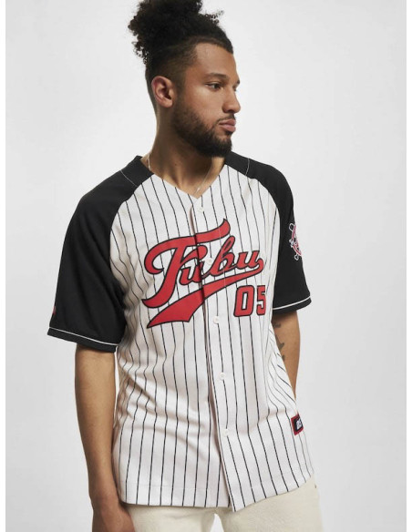 CAMISETA FUBU VARSITY PINSTRIPED BASEBALL JERSEY