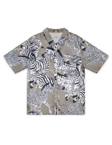 CAMISA GRIMEY ANIMAL SATIN BUTTON UP SHIRT
