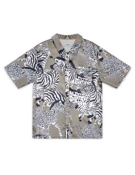 CAMISA GRIMEY ANIMAL SATIN BUTTON UP SHIRT