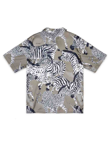 CAMISA GRIMEY ANIMAL SATIN BUTTON UP SHIRT