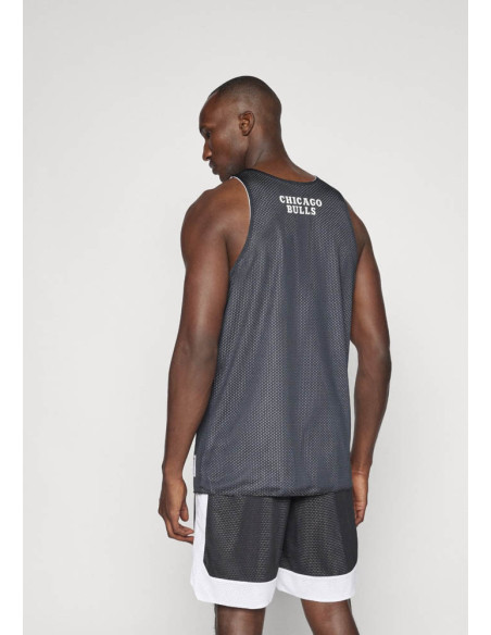 TIRANTA MITCHELL AND NESS NBA REVERSIBLE MESH PRACTICE TANK VINTAGE LOGO BULLS