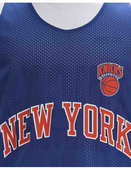 TIRANTA MITCHELL AND NESS NBA REVERSIBLE MESH PRACTICE TANK VINTAGE LOGO KNICKS