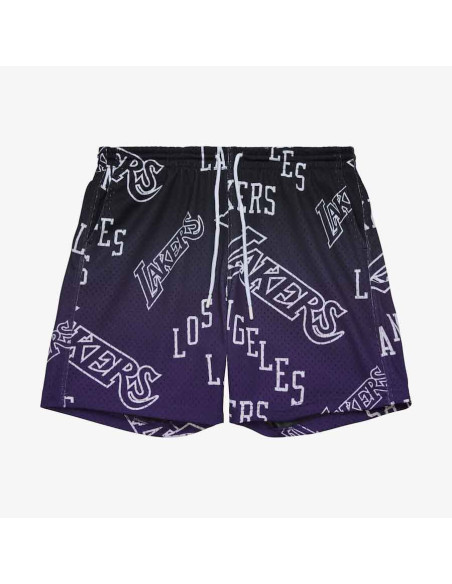 PANTALON CORTO  MITCHELL AND NESS NBA DESTINATION LEISURE CAMP SHORTS LAKERS