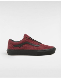 ZAPATILLAS VANS SKATE OLD SKOOL HAIRY SUEDE BLACK/BURGUND